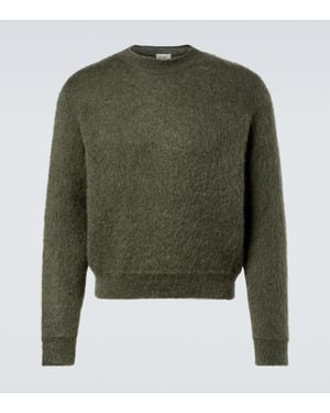 Saint Laurent Pull En Mohair Et Laine Melanges - Vert
