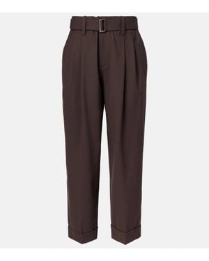 Brunello Cucinelli Hose Aus Einem Wollgemisch - Braun