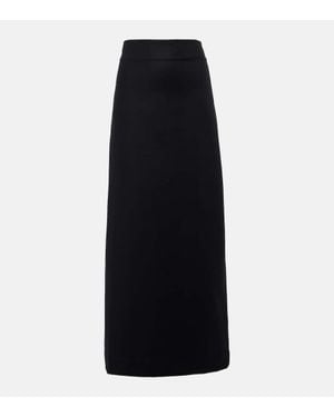 Adriana Degreas Cotton-Blend Maxi Skirt - Black