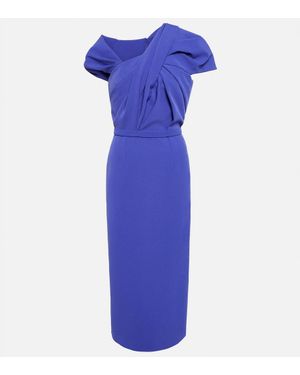 Safiyaa Abito midi in crepe - Blu