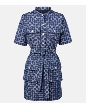 Givenchy Minikleid Monogram 72 Aus Denim - Blau
