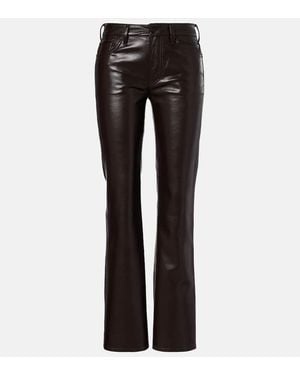 Citizens of Humanity Low-Rise-Hose Genova Aus Einem Ledergemisch - Schwarz