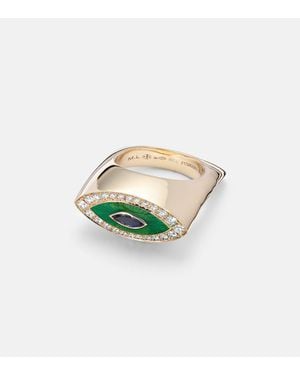 Marie Lichtenberg Anello Evil Eye - Bianco