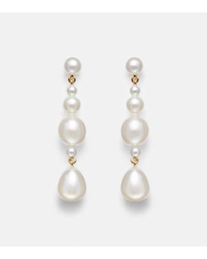 Sophie Bille Brahe Petite Amis De La Perle 14Kt Earrings With Freshwater Pearls - White