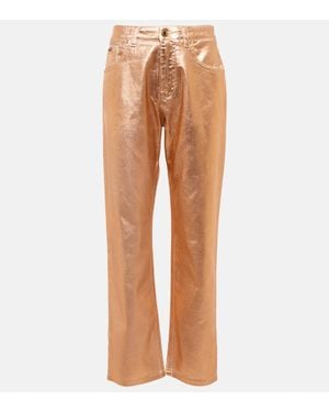 Tom Ford Jeans Boyfriend Metallizzati - Marrone