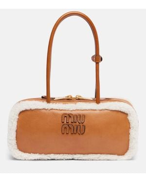 Miu Miu Tote Bag Arcadie Medium Aus Leder - Braun