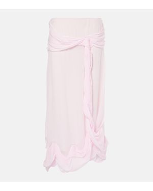 JW Anderson Draped Midi Skirt - Pink