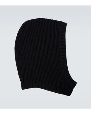 Rick Owens Schalmuetze Aus Kaschmir Und Wolle - Schwarz