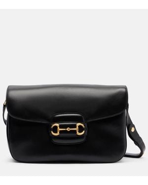 Gucci Schultertasche Horsebit 1955 Aura Medium Aus Leder - Schwarz