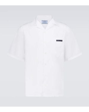 Prada Cotton Poplin Bowling Shirt - White