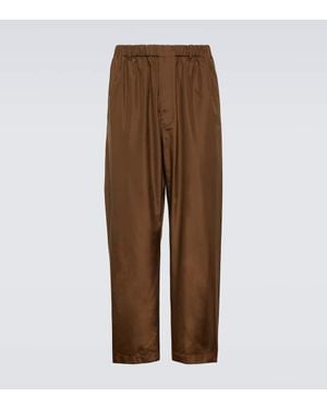 Lemaire Pantaloni Regular - Marrone