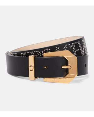 Versace Verzierter Guertel Aus Leder - Schwarz