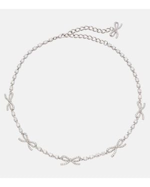 Self-Portrait Collier A Cristaux - Blanc