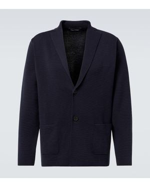 Thom Sweeney Blazer Aus Baumwoll-Crepe - Blau