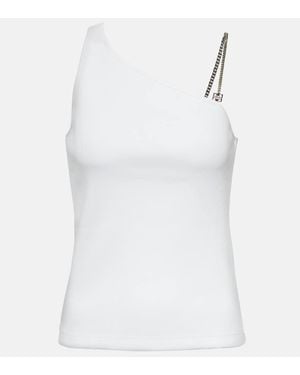 Givenchy Top in cotone con spallina 4G - Bianco