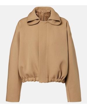 Victoria Beckham Chaqueta Oversized De Lana Virgen - Neutro