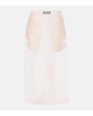 Simone Rocha Bleistiftrock Aus Seidenorganza - Weiß