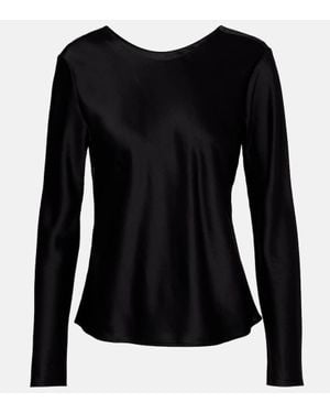 Leset Top Barb Aus Satin - Schwarz