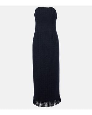 Oscar de la Renta Abito Bustier - Blu