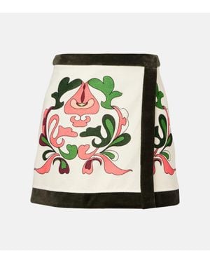 Adriana Degreas Inamorata Cotton-Blend Miniskirt - Black