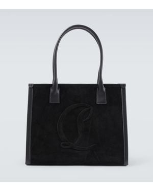 Christian Louboutin Tote Bag By My Side Aus Veloursleder - Schwarz