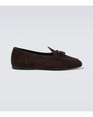Rubinacci Loafers Marphy Loira Aus Veloursleder - Schwarz