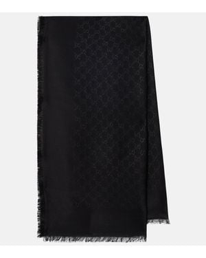 Gucci Jacquard Scarf - Black