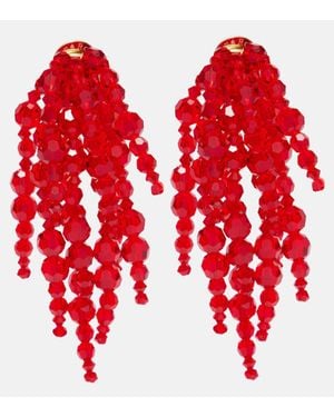 Simone Rocha Beaded Drop Earrings - Red