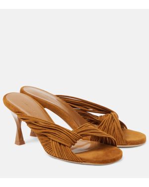 Christopher Esber Fender Suede Mules - Brown