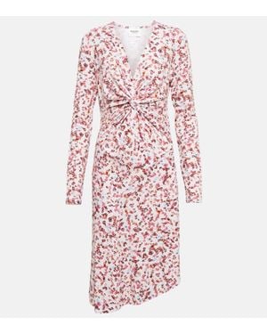 Isabel Marant Jadiya Printed Jersey Midi Dress - Pink