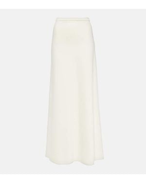 Max Mara Maxirock Clavier Aus Jersey - Weiß