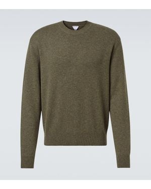 Bottega Veneta Intrecciato Cashmere-Blend Jumper - Green