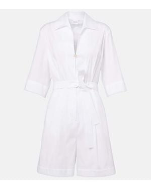 Max Mara Playsuit Canard Aus Popeline - Weiß