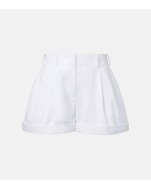 Givenchy Pleated Cotton Shorts - White