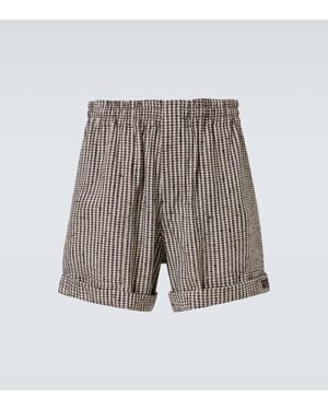 Bottega Veneta Checked Bermuda Shorts - Grey