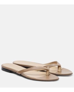 The Row Sacha Leather Thong Sandals - Natural