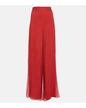 Max Mara Bridal Judit Wide-Leg Trousers - Red