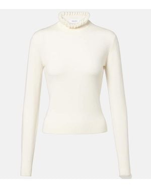 McQueen Pullover Aus Einem Wollgemisch - Weiß