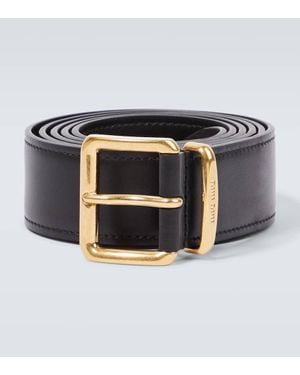Miu Miu Leather Belt - Black