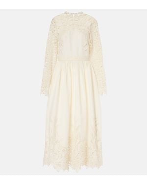 Ulla Johnson Palermo Lace-Trimmed Cotton And Silk Gown - White