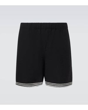 Commas Embroidered Shorts - Black