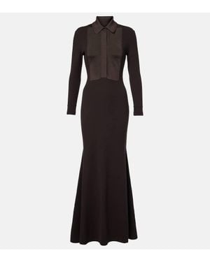 Tom Ford Turtleneck Knitted Wool-Blend Dress - Black
