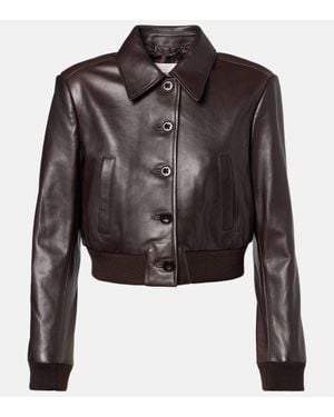 Dorothee Schumacher Cropped-Lederjacke Sleek Statement - Schwarz