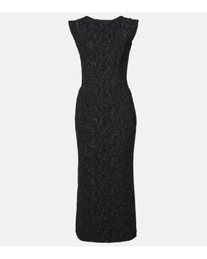 Maticevski Singular Open-Back Lame Cocktail Dress - Black