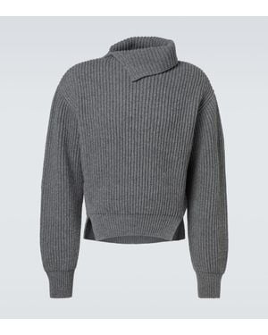 Jil Sander Wool Turtleneck Sweater - Gray