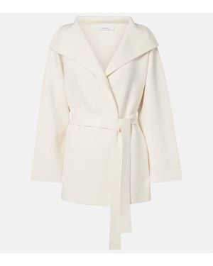Max Mara Rea Belted Coat - White