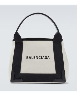 Balenciaga Tote Bag Cabas Aus Canvas - Schwarz