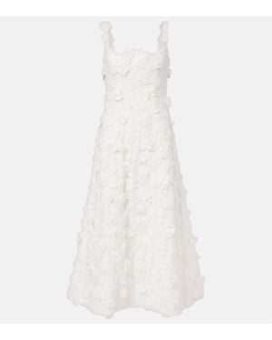 LEO LIN Odette Floral-Applique Lace Cocktail Dress - White
