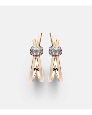 Pomellato Together 18Kt Rose Earrings With Diamonds - White
