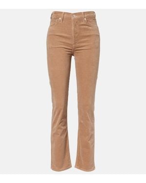 Citizens of Humanity Blaine Cotton Corduroy Straight Trousers - Natural